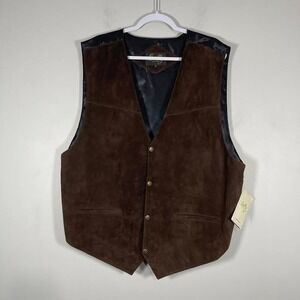 Scully Suede Vest Mens 3x Dark Brown Espresso Snap Front Western Cowboy Rancher